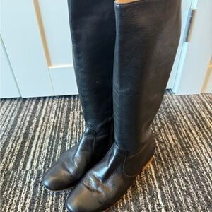 Frye Black Over the Knee Leather Boots